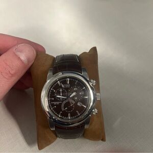 Vintage Citizen Eco-Drive H500-S049628 Citizen Men's Brown Leather Watch